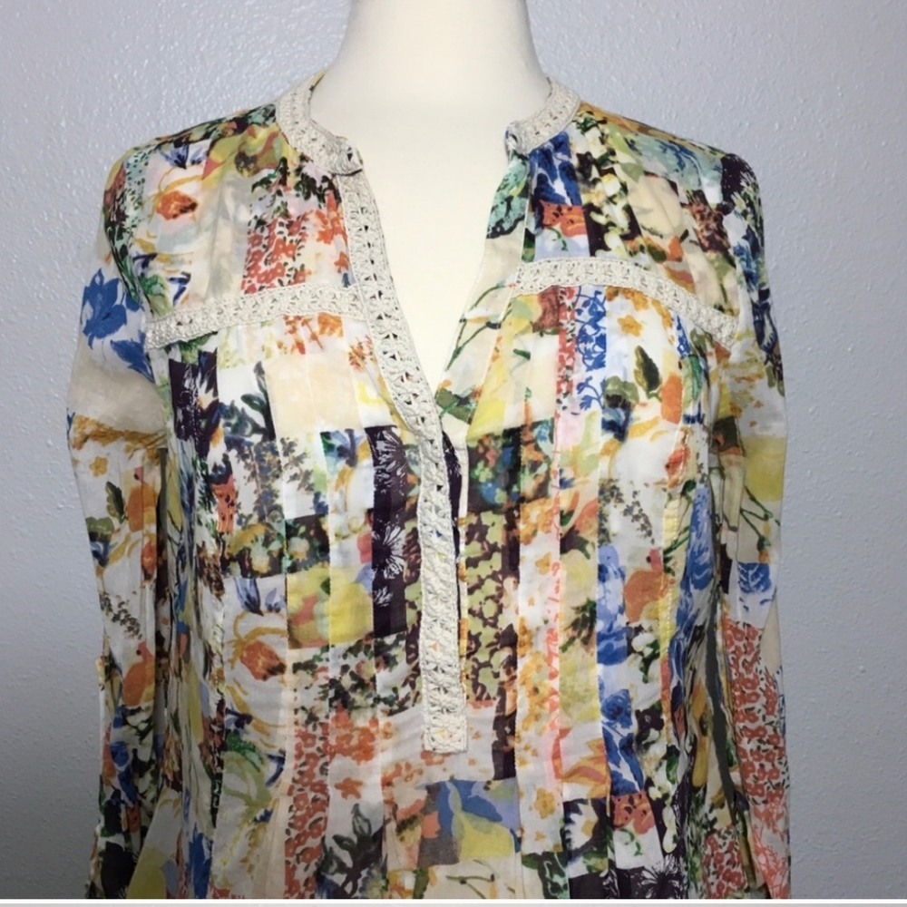 Anthropologie Maeve Patchwork Design Top - image 3